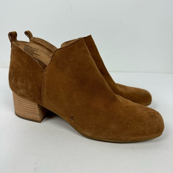 Born Brown Chesnutt Leather Suede Ankle Boots Boho Bohemian Neutral Minimalist - Picture 1 of 8